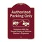 Signmission Designer Series-Authorized Parking Violators Will Be Towed Away Owner, 24" x 18", BU-1824-9997 A-DES-BU-1824-9997 - alternate 1